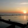 Coucher de soleil sur la piscine d'eau salée (marée basse) 