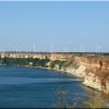 Parc éolien sur les côtes de la Mer Noire