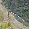 Le train qui se rend au Machu Picchu. La fatigue et le mal des montagnes nous font presque regretter de ne pas y être confortablement assis! 